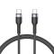 Tech-Protect 1m 60W 3A USB-C - USB-C UltraBoost Laddkabel Svart