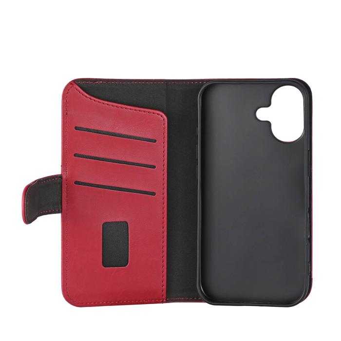 Bild 3, Gear iPhone 16 Fodral MagSeries Läder Deep Red