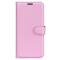 Samsung Galaxy S23 FE Fodral Litchi Textur Ljus Rosa