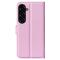 Samsung Galaxy S23 FE Fodral Litchi Textur Ljus Rosa