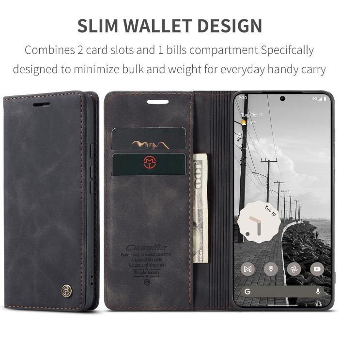 Bild 2, CASEME Google Pixel 11 Pro XL Fodral RFID Läder Svart