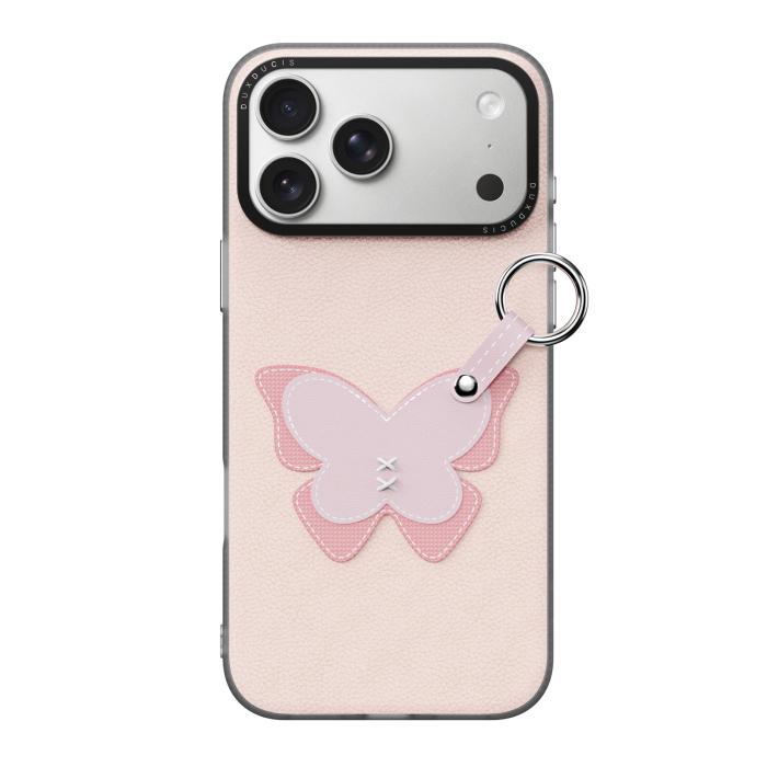 Bild 2, DUX DUCIS iPhone 17 Pro Skal PU-Läder Fjäril Ljusrosa