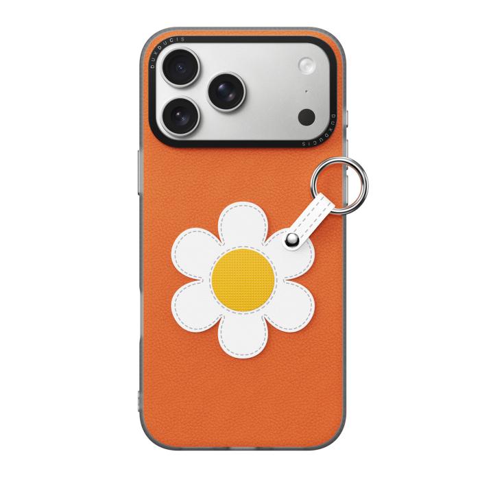 Bild 2, DUX DUCIS iPhone 18 Pro Skal PU-Läder Prästkrage Orange