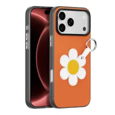DUX DUCIS iPhone 18 Pro Skal PU-L&auml;der Pr&auml;stkrage Orange