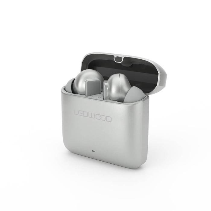 Bild 2, LEDWOOD Hörlur Titan TWS True Wireless In-Ear Silver