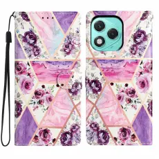 Honor 400 Lite Fodral Med Tryck Lila Marmor