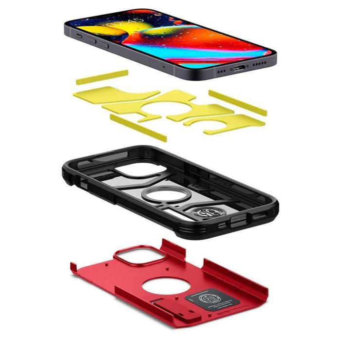 Bild 6, Spigen iPhone 13 Skal Tough Armor Röd