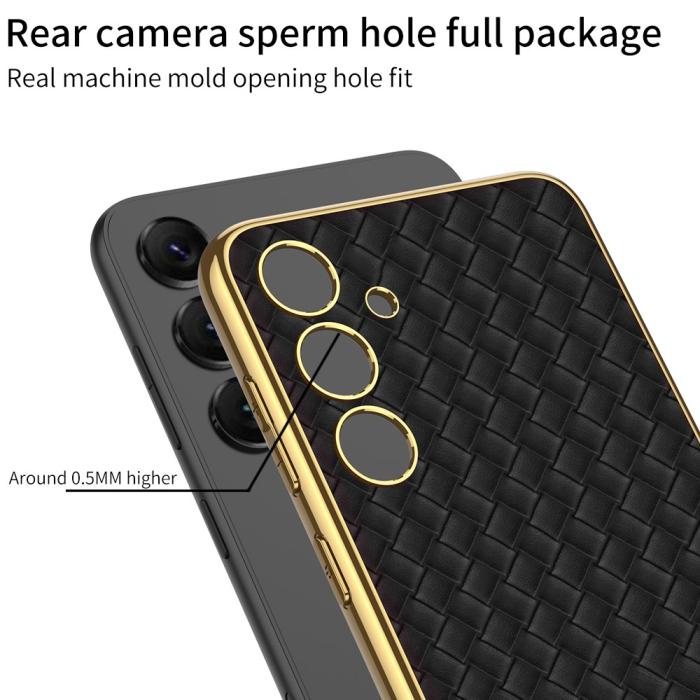 Bild 4, GKK Galaxy S24 Plus Skal Vävd Hybrid Läder Svart