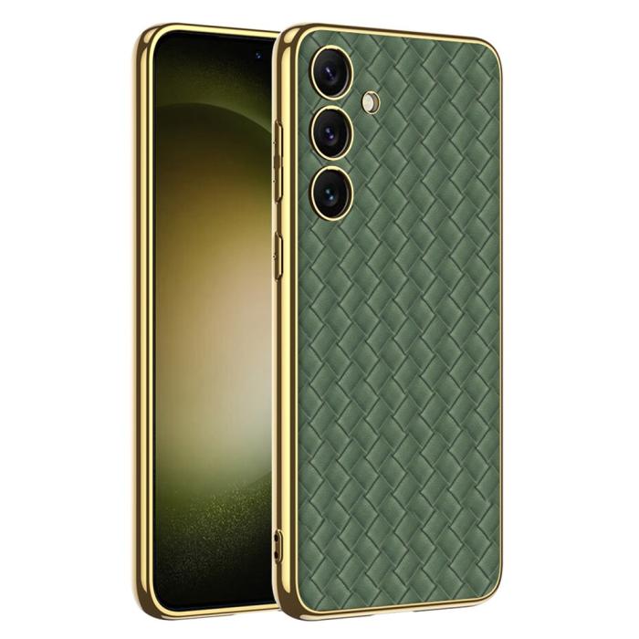 Bild 1, GKK Galaxy S24 Plus Skal Vävd Hybrid Läder Grön