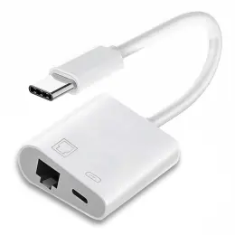 USB-C Till RJ45 / USB-C PD Adapter Vit