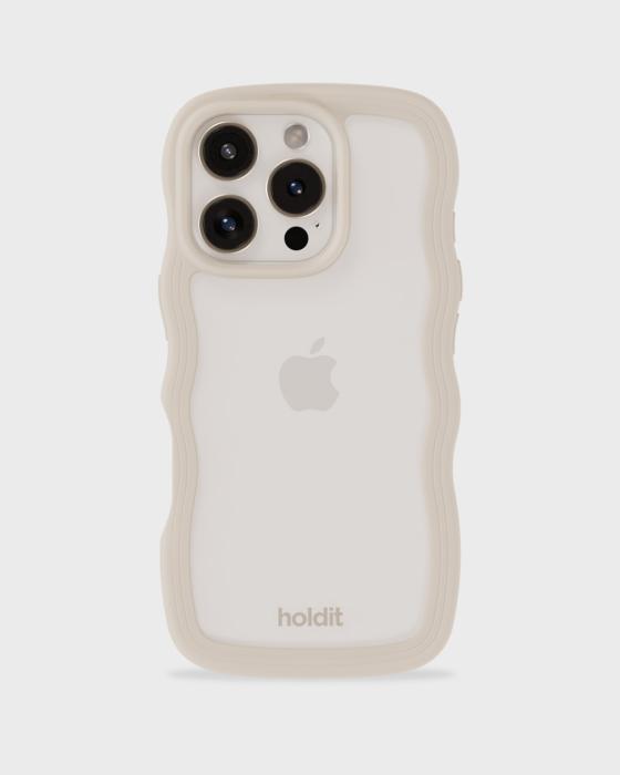Bild 1, holdit iPhone 16 Pro Skal Wavy Light Beige/Transparent