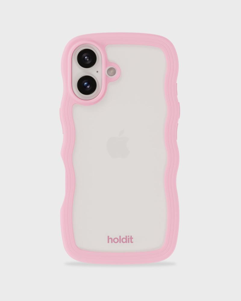 holdit iPhone 16 Skal Wavy Pink/Transparent