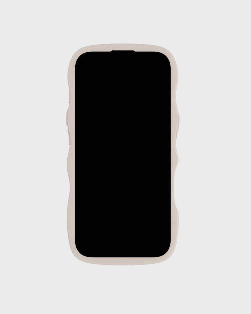 holdit iPhone 16 Pro Skal Wavy Light Beige/Transparent