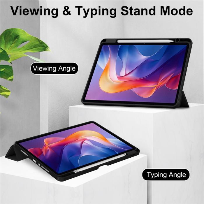 Bild 3, Xiaomi Redmi Pad 2 Fodral Tri-Fold Hybrid Svart