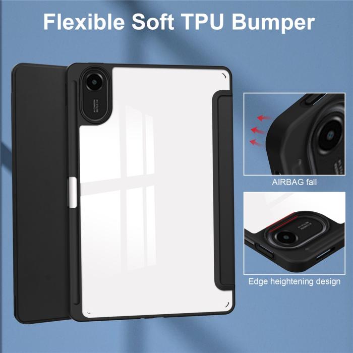 Bild 5, Xiaomi Redmi Pad 2 Fodral Tri-Fold Hybrid Svart