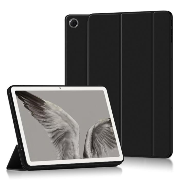 Bild 1, Google Pixel Tablet Fodral Tri-Fold Läder Svart