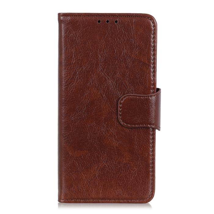 Bild 2, iPhone 15 Pro Max Fodral Läder Nappa Textur Brun