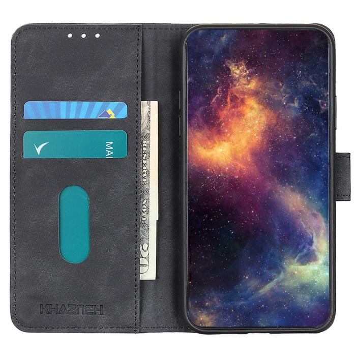Bild 2, KHAZNEH Motorola Moto G32 Fodral Retro Läder Svart