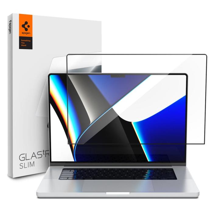 Bild 1, Spigen MacBook Pro 14 2021-2023 Skärmskydd Glass FC Härdat Glas