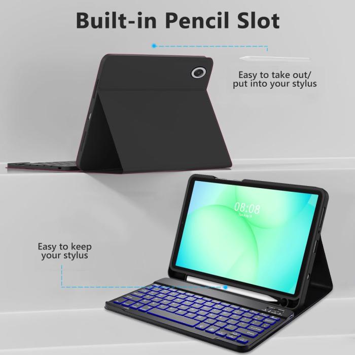 Bild 4, Tech-Protect Galaxy Tab A11/A9 Fodral SC Tangentbord Svart