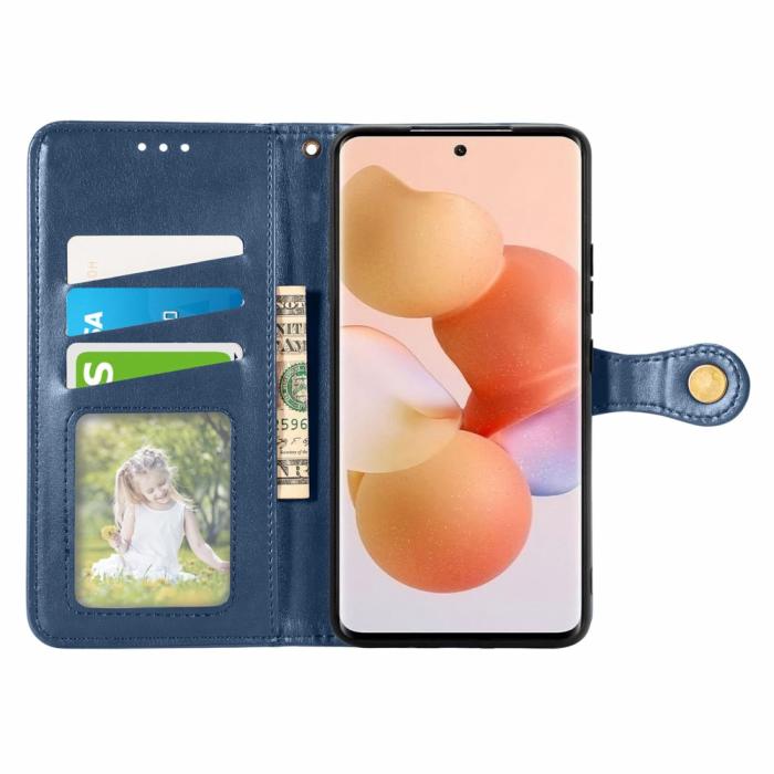 Bild 2, Xiaomi 12T / 12T Pro Fodral Magnetisk Mässing Blå