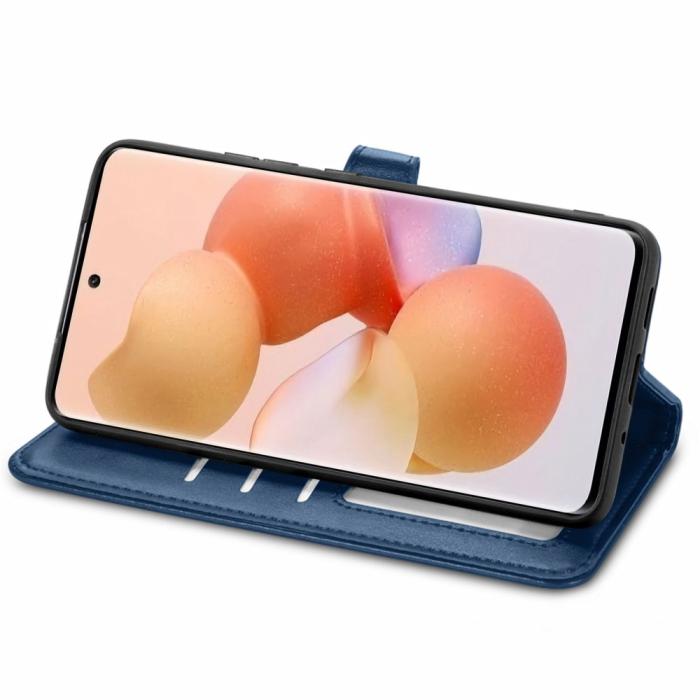 Bild 3, Xiaomi 12T / 12T Pro Fodral Magnetisk Mässing Blå