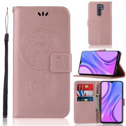 Xiaomi Redmi 9 - Dream Catcher Owl Fodral - Roséguld