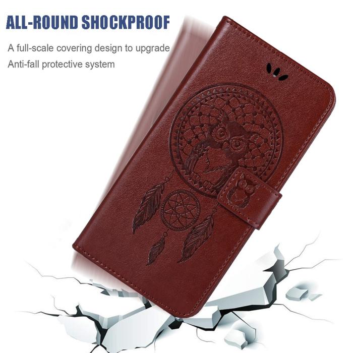 Bild 5, Xiaomi Redmi 9 - Dream Catcher Owl Fodral - Brun