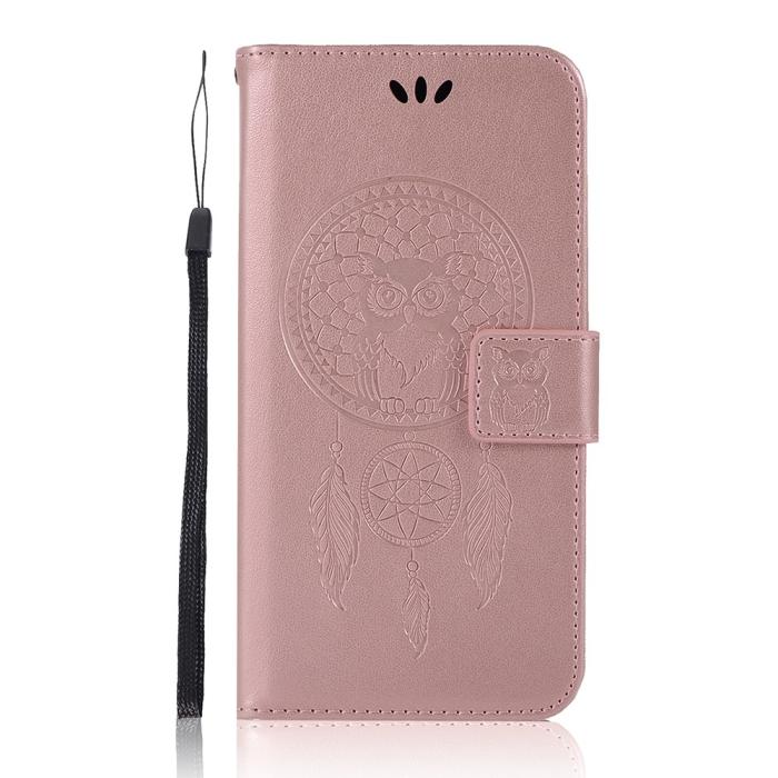 Bild 2, Xiaomi Redmi 9 - Dream Catcher Owl Fodral - Roséguld