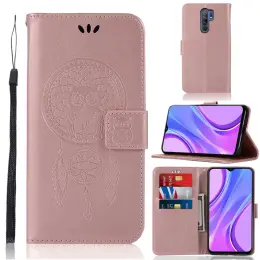 Xiaomi Redmi 9 - Dream Catcher Owl Fodral - Roséguld