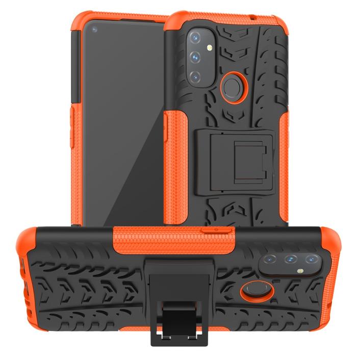Bild 1, OnePlus Nord N100 - Ultimata Stöttåliga Skalet med Stöd - Orange