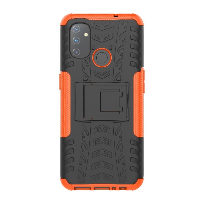 Bild 3, OnePlus Nord N100 - Ultimata Stöttåliga Skalet med Stöd - Orange