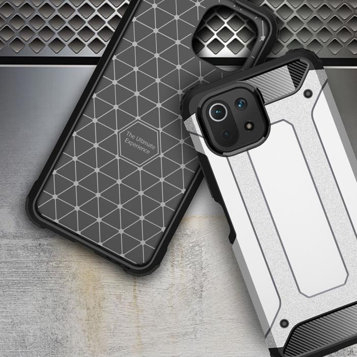 Bild 2, Xiaomi Mi 11 Lite - Shockproof Armor Hybrid Skal - Röd