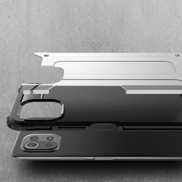 Bild 4, Xiaomi Mi 11 Lite - Shockproof Armor Hybrid Skal - Röd