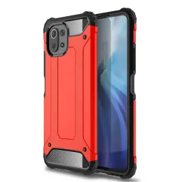 Xiaomi Mi 11 Lite - Shockproof Armor Hybrid Skal - Röd