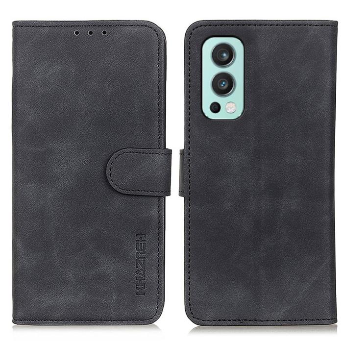 Bild 1, OnePlus Nord 2 5G - KHAZNEH Retro Läder Fodral - Svart