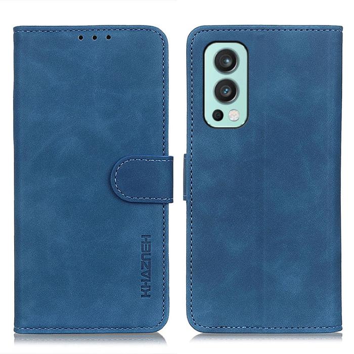 Bild 1, OnePlus Nord 2 5G - KHAZNEH Retro Läder Fodral - Blå