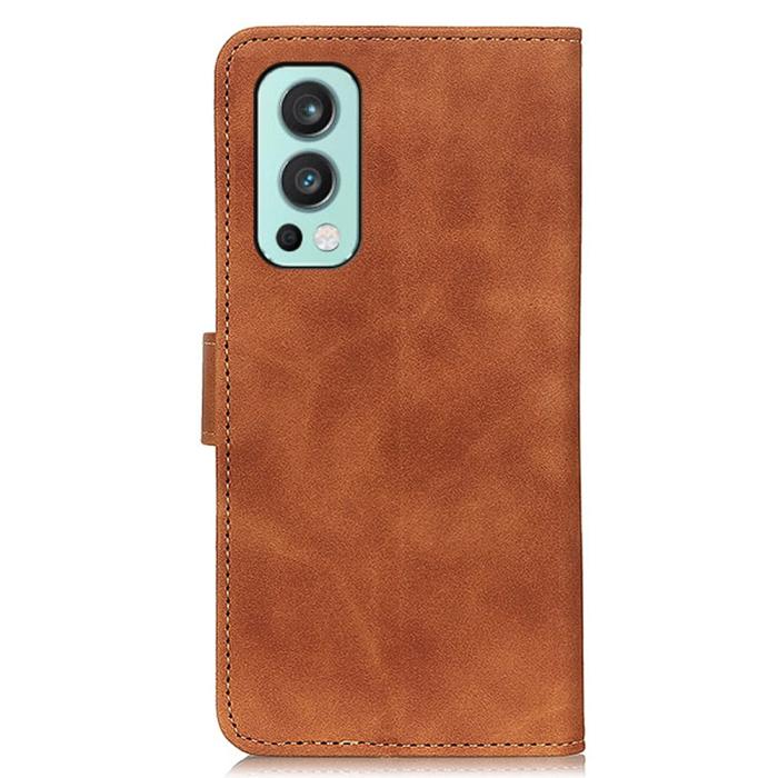 Bild 3, OnePlus Nord 2 5G - KHAZNEH Retro Läder Fodral - Brun