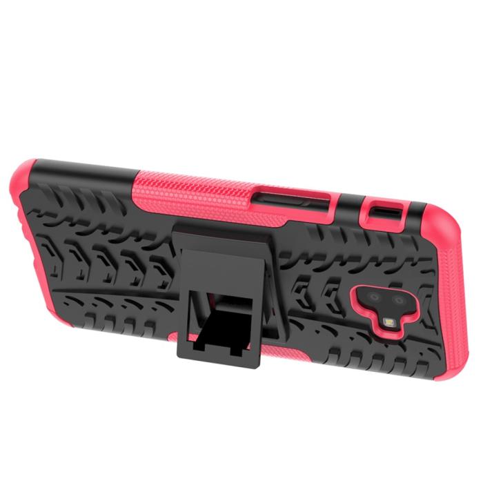 Bild 5, Samsung Galaxy J6 Plus - Stöttåliga skalet med stöd - Rosa
