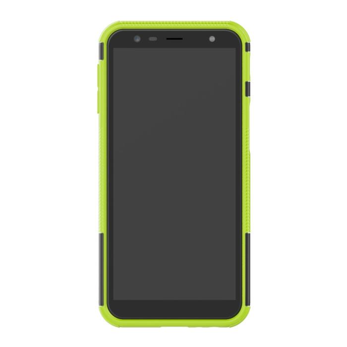 Bild 4, Samsung Galaxy J6 Plus - Stöttåliga skalet med stöd - Grön