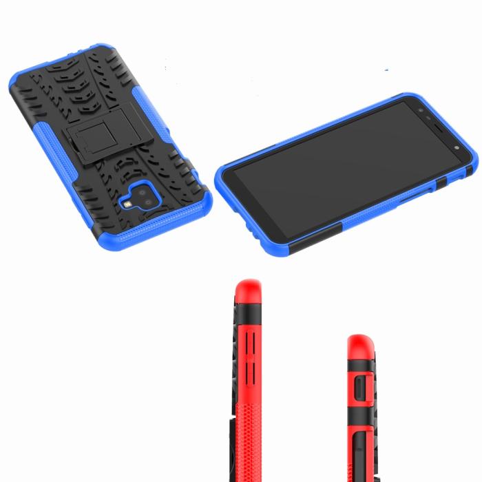 Bild 3, Samsung Galaxy J6 Plus - Stöttåliga skalet med stöd - Blå
