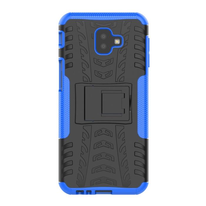 Bild 4, Samsung Galaxy J6 Plus - Stöttåliga skalet med stöd - Blå