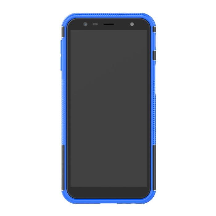 Bild 5, Samsung Galaxy J6 Plus - Stöttåliga skalet med stöd - Blå
