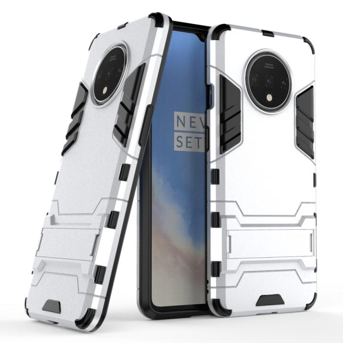 Bild 3, OnePlus 7T - Hybrid Armour Skal - Silver