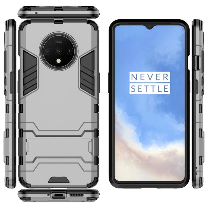 Bild 1, OnePlus 7T - Hybrid Armour Skal - Grå