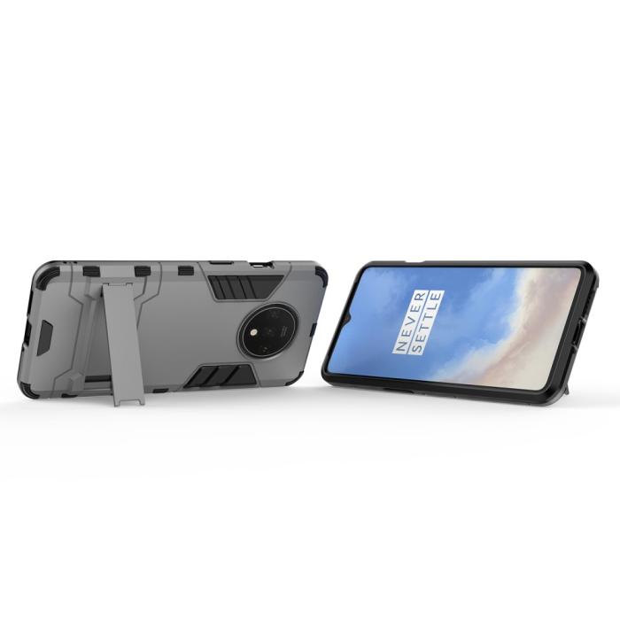Bild 4, OnePlus 7T - Hybrid Armour Skal - Grå