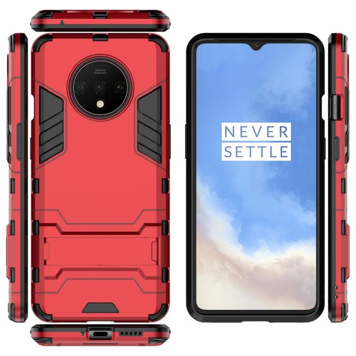Bild 1, OnePlus 7T - Hybrid Armour Skal - Röd