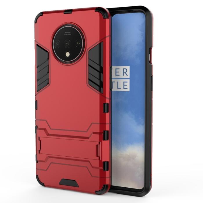 Bild 2, OnePlus 7T - Hybrid Armour Skal - Röd