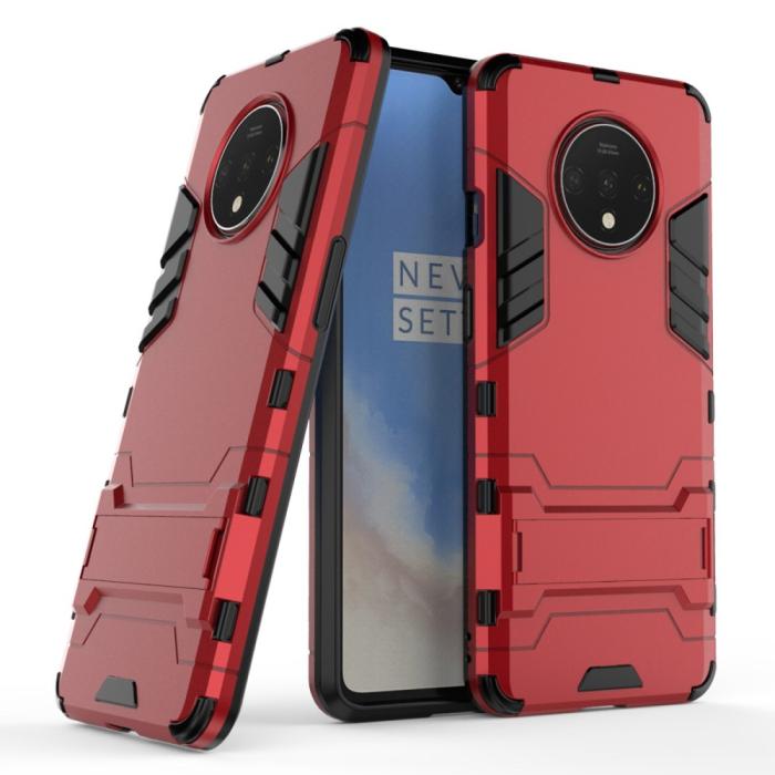 Bild 3, OnePlus 7T - Hybrid Armour Skal - Röd