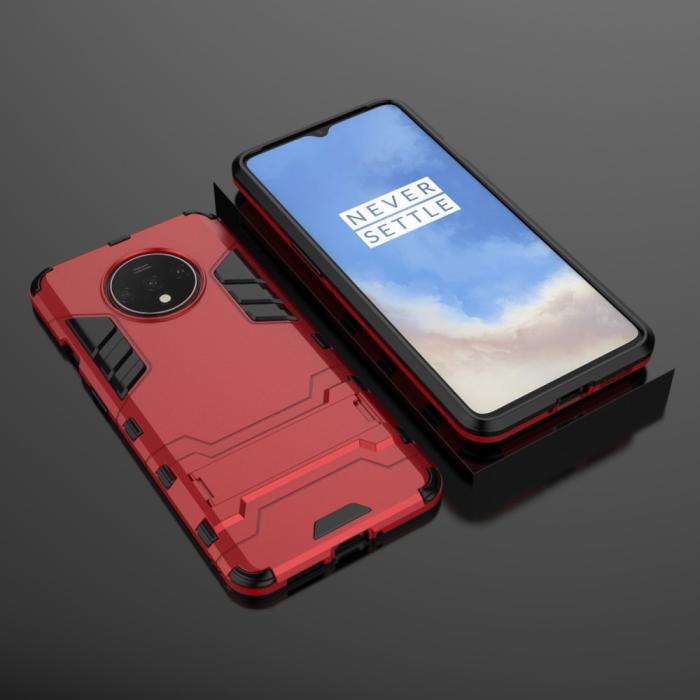 Bild 5, OnePlus 7T - Hybrid Armour Skal - Röd